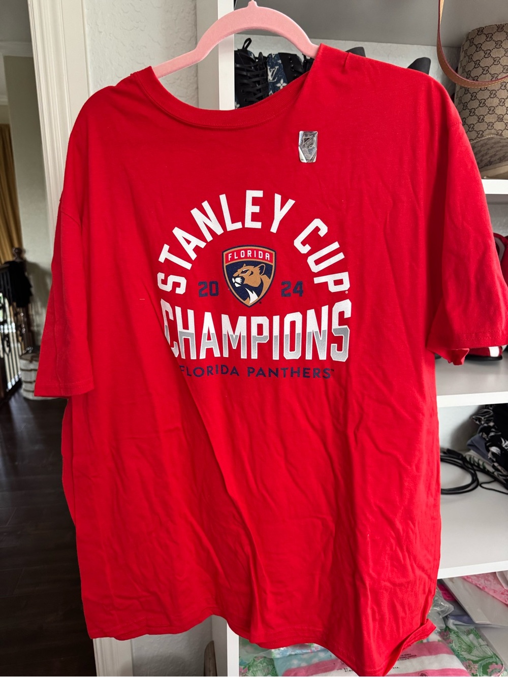 Fanatics Red Florida Panthers Stanley Cup Champions Graphic Tee